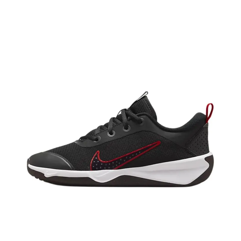 Nike Omni MULTI Court Slip Resistant And Breathable Низкий Топ Детские Тренировочные Кроссовки Черный Красный Подростки