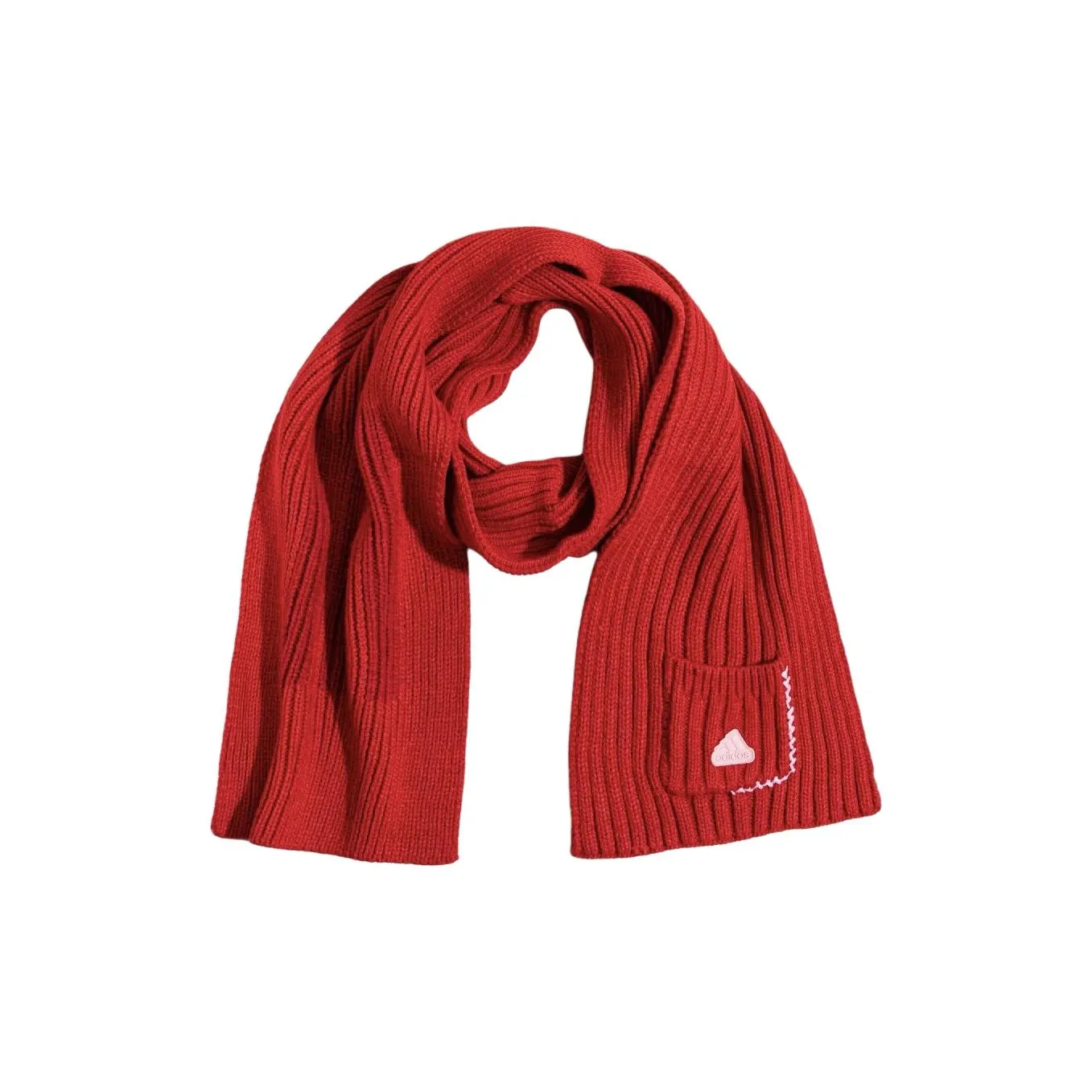 Adidas Акриловые Вязаные Шарфы Унисекс Красный