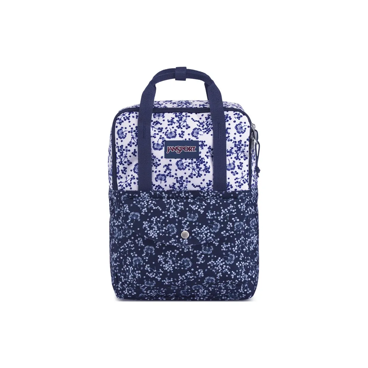 JanSport Полиэстер Рюкзак Средний Унисекс Белый и Синий С принтом