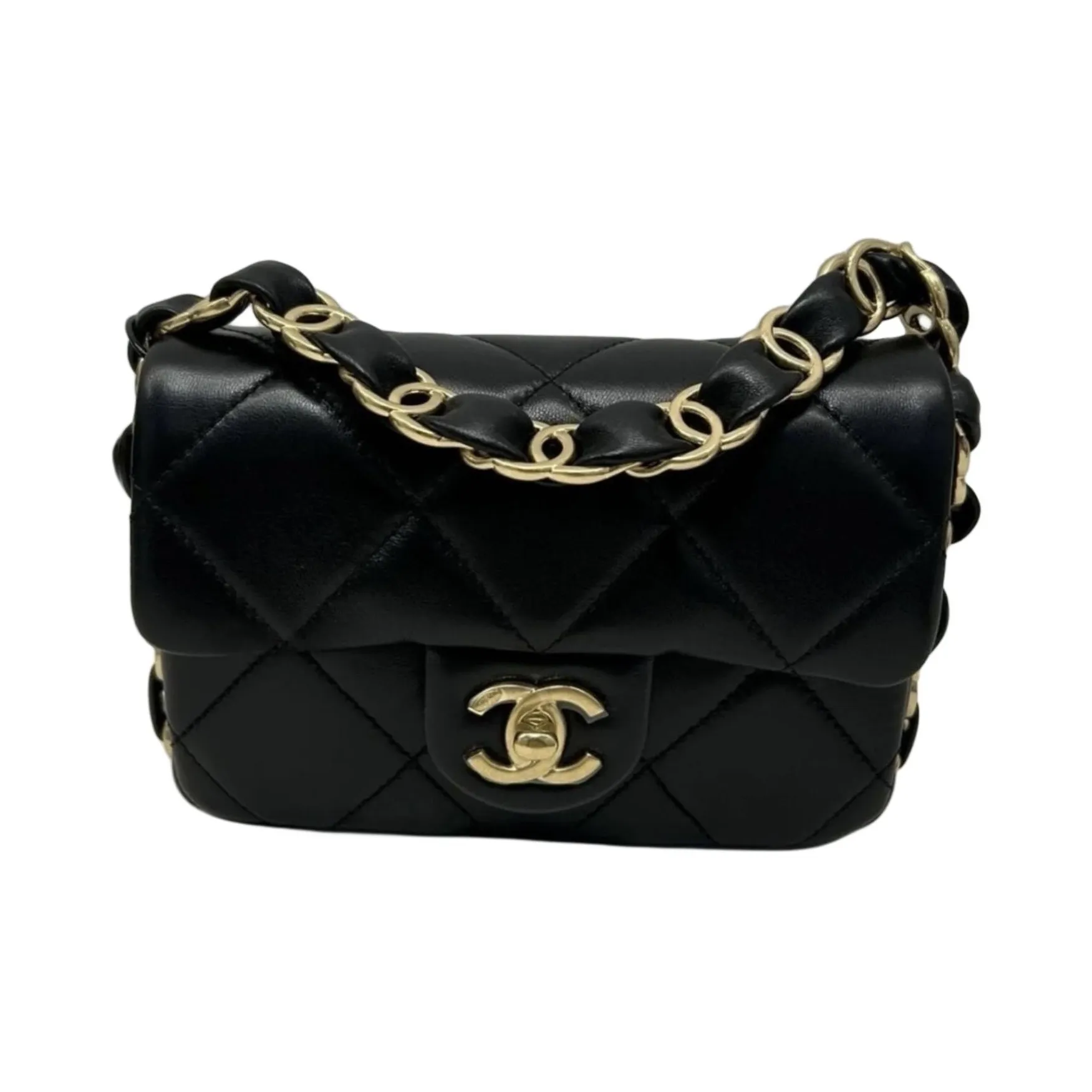 CHANEL Leather Shoulder Bag, Crossbody Bag Women's Black