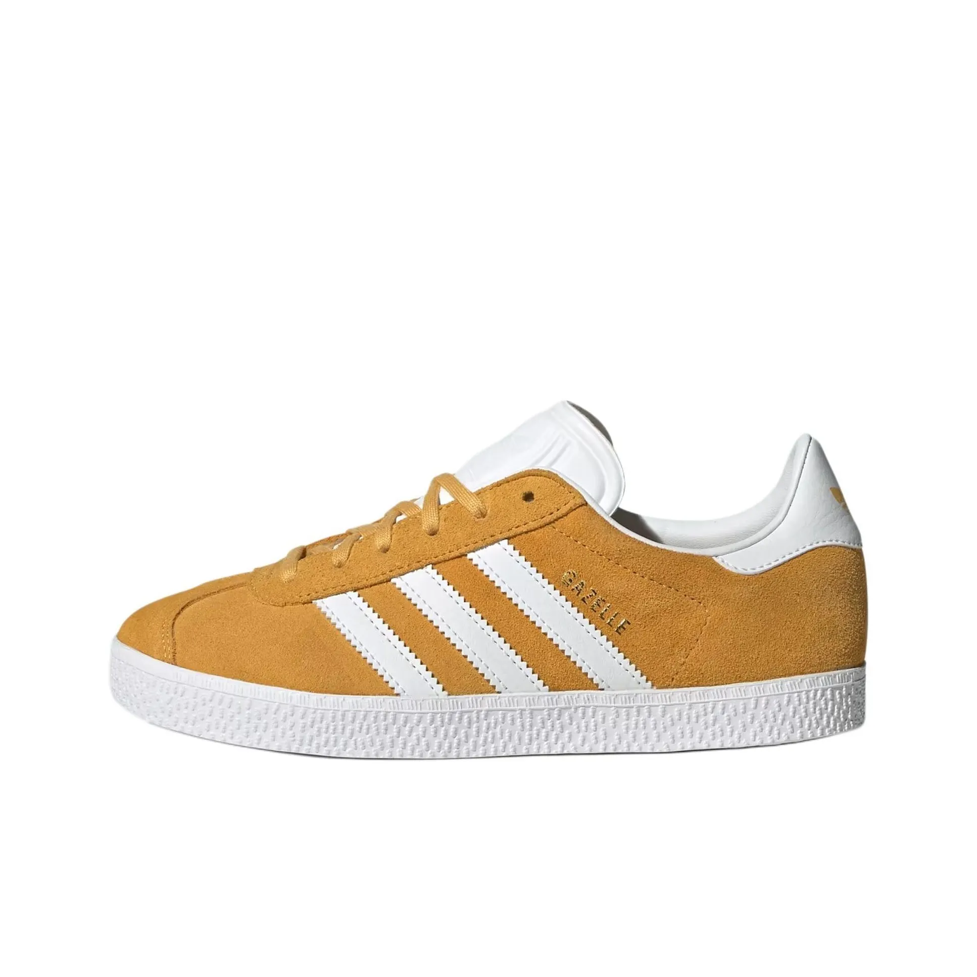 Adidas Originals GAZELLE Low Top Kids' Skateboarding Shoes Yellow White Teenagers