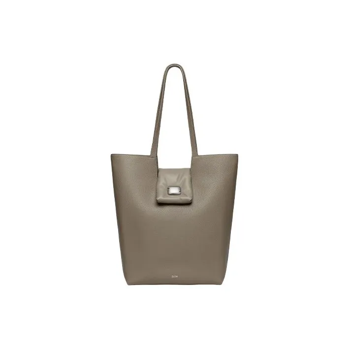 ZESH Коровья кожа Сумка Сумка через плечо Большая Женская Слоновой серый Черный