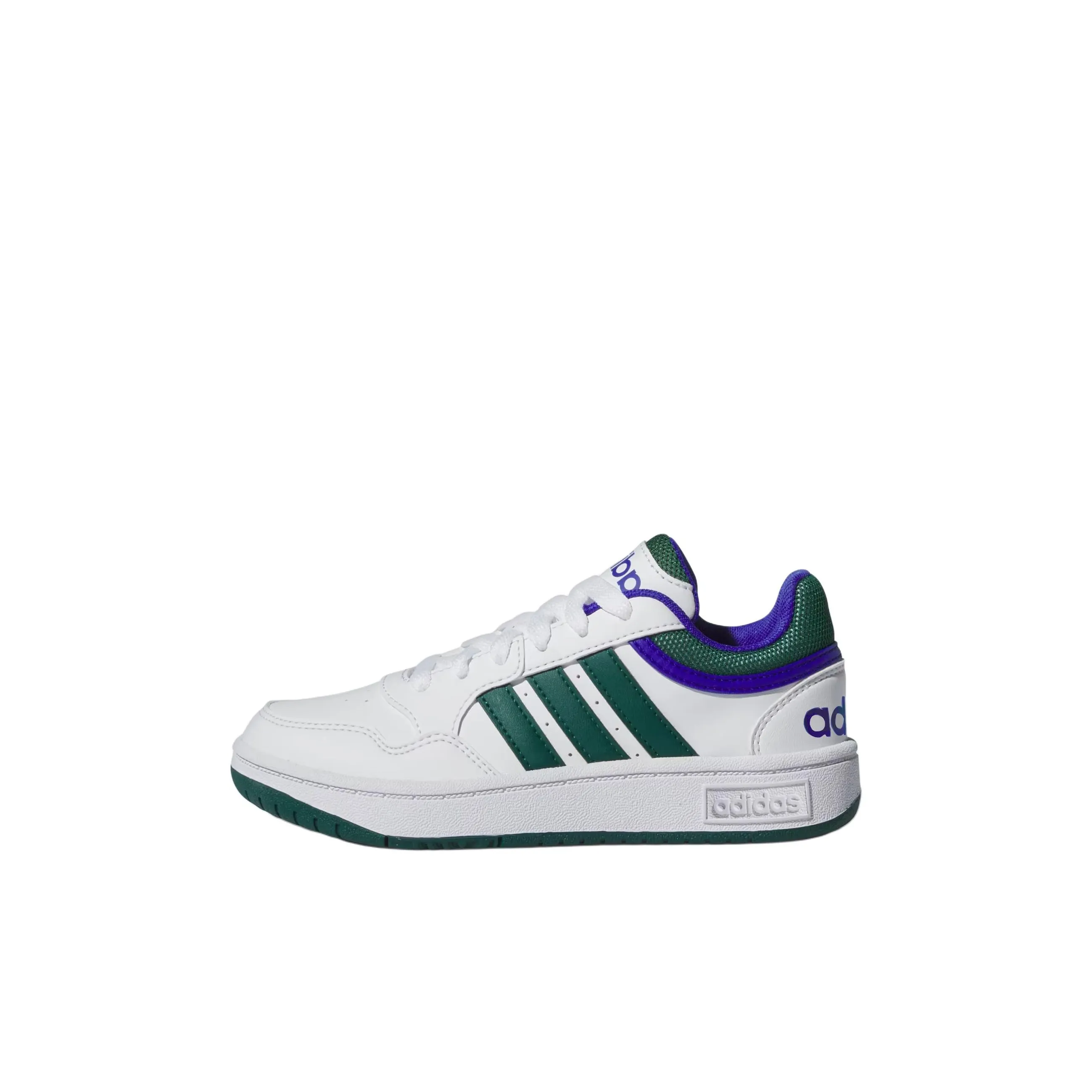 Adidas Hoops Устойчивые к истиранию Низкие Баскетбольные Кроссовки для Детей Белые Детские