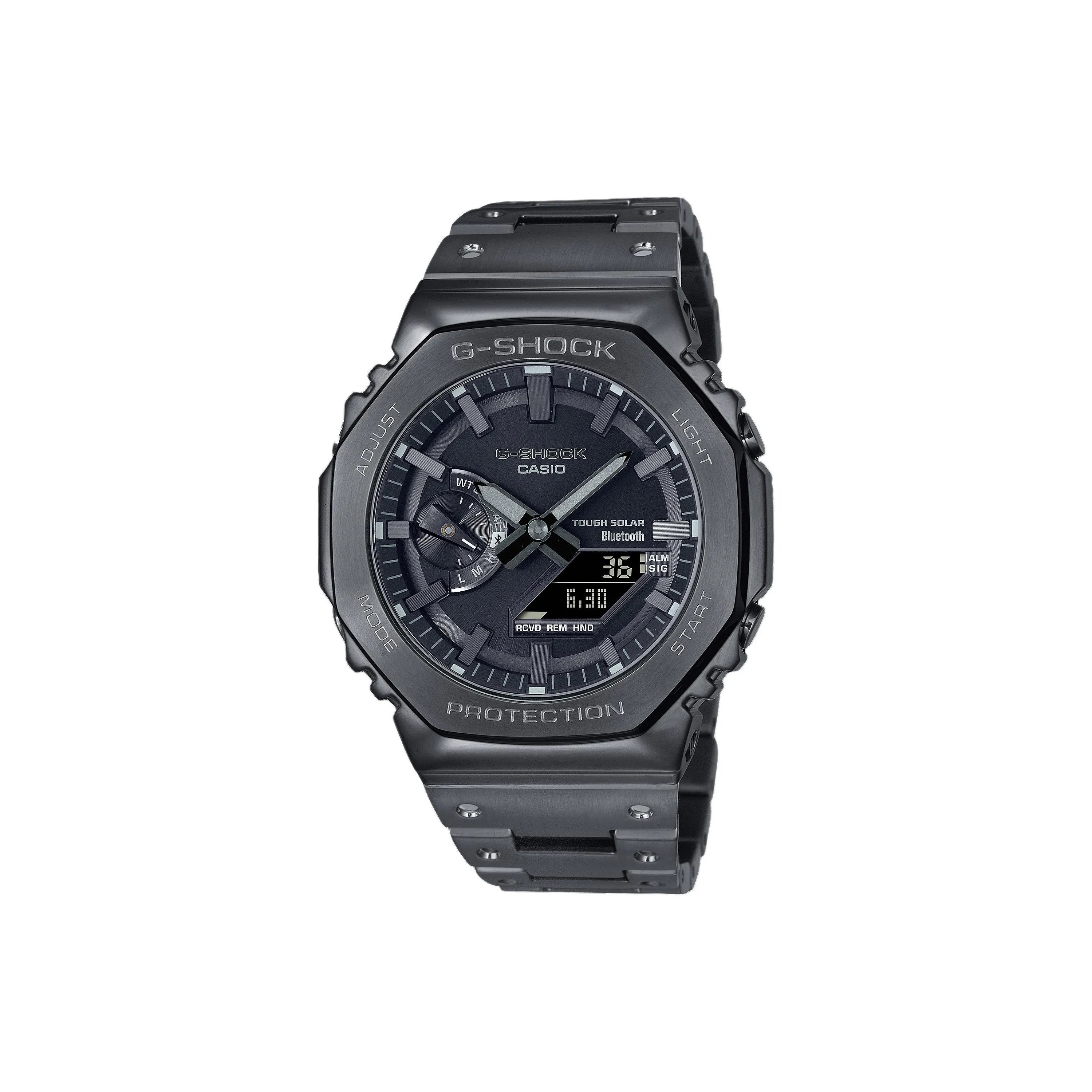 CASIO Full Metal Series Солнечный Кварцевый Механизм Нержавеющая Сталь Ремешок Часы Мужские Черный Циферблат
