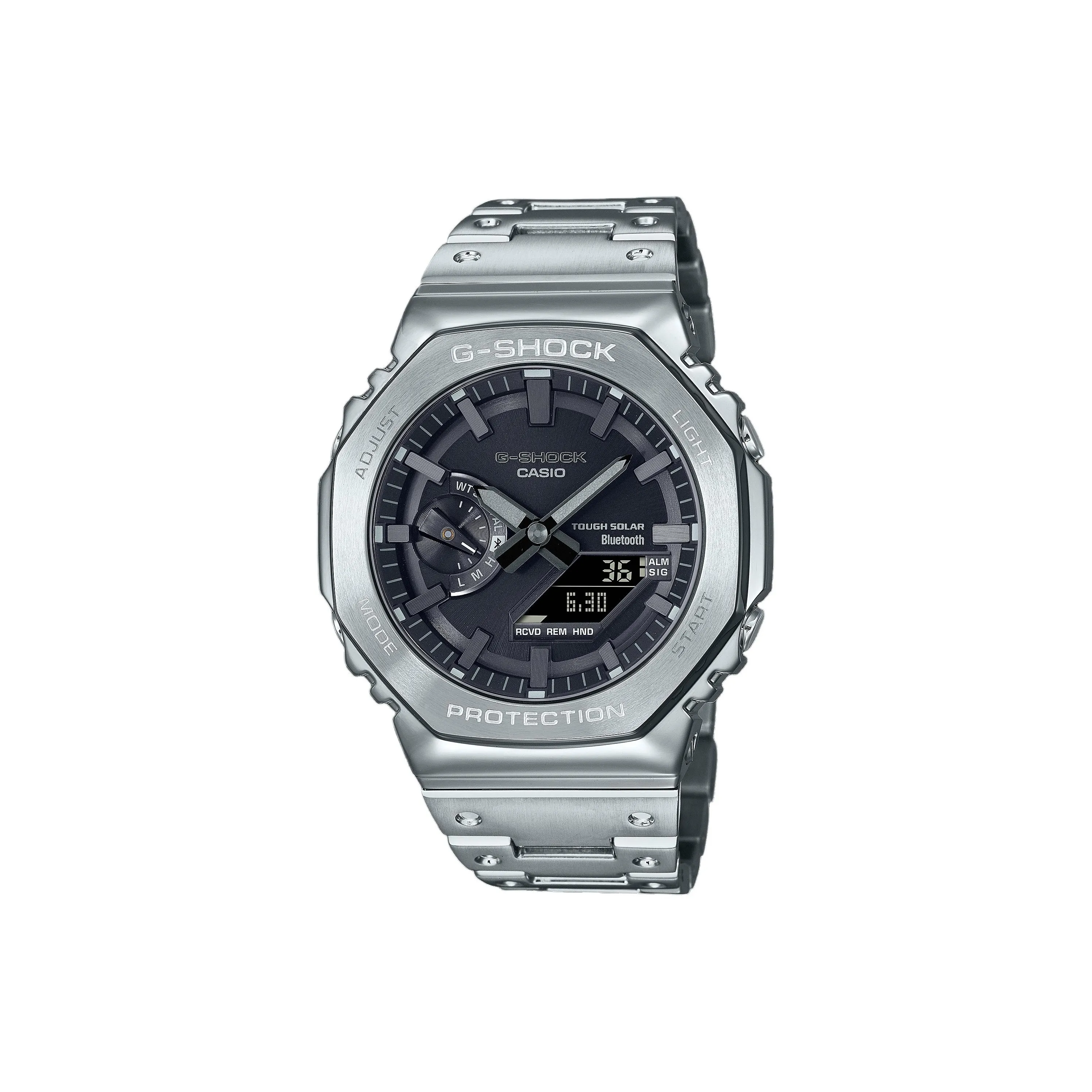CASIO Full Metal Series Солнечный Кварцевый Механизм Нержавеющая Сталь Ремешок Часы Мужские Черный Циферблат