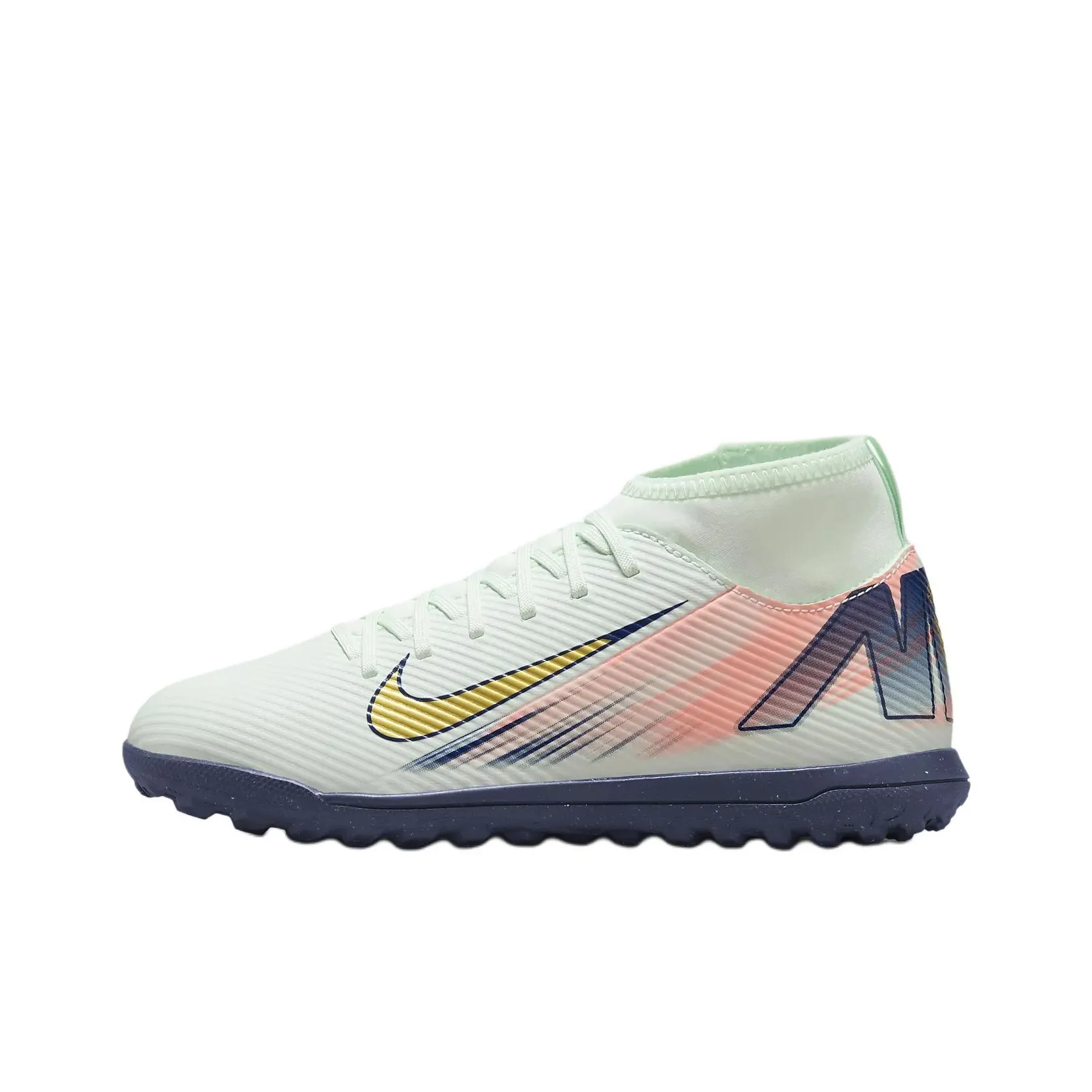 Nike Slip-resistant Abrasion-resistant High Top Детская футбольная обувь Светло-зеленый