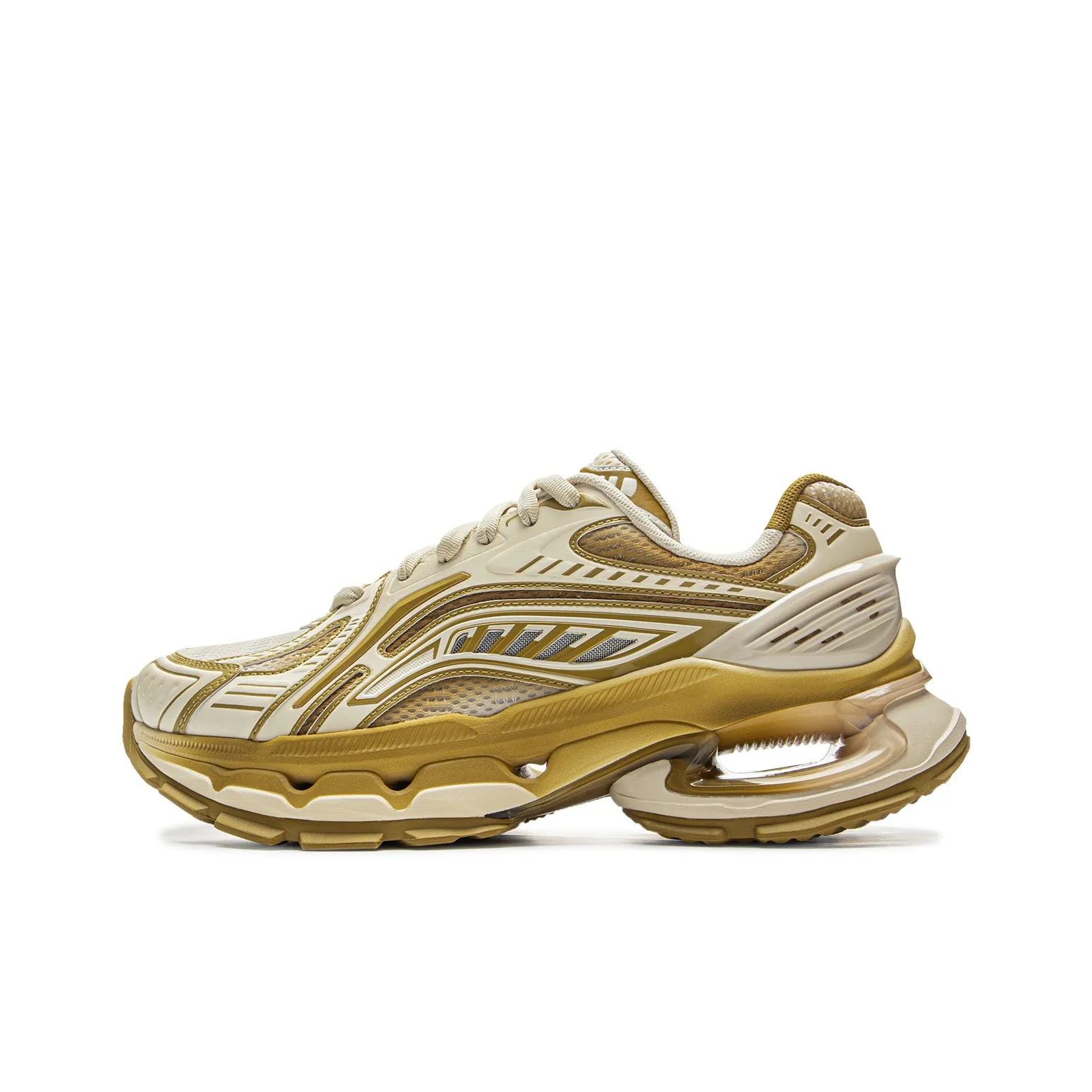 LiNing Support Anti Slip And Wear Resistant Low Top Casual Shoes Men's Beige Yellow