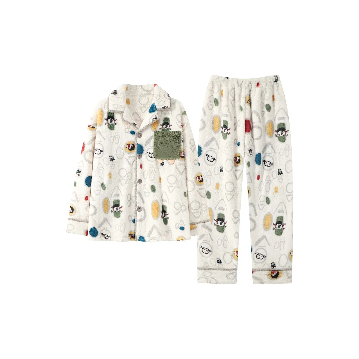 LEZIYUN Пижамный комплект мужской абрикосового цвета