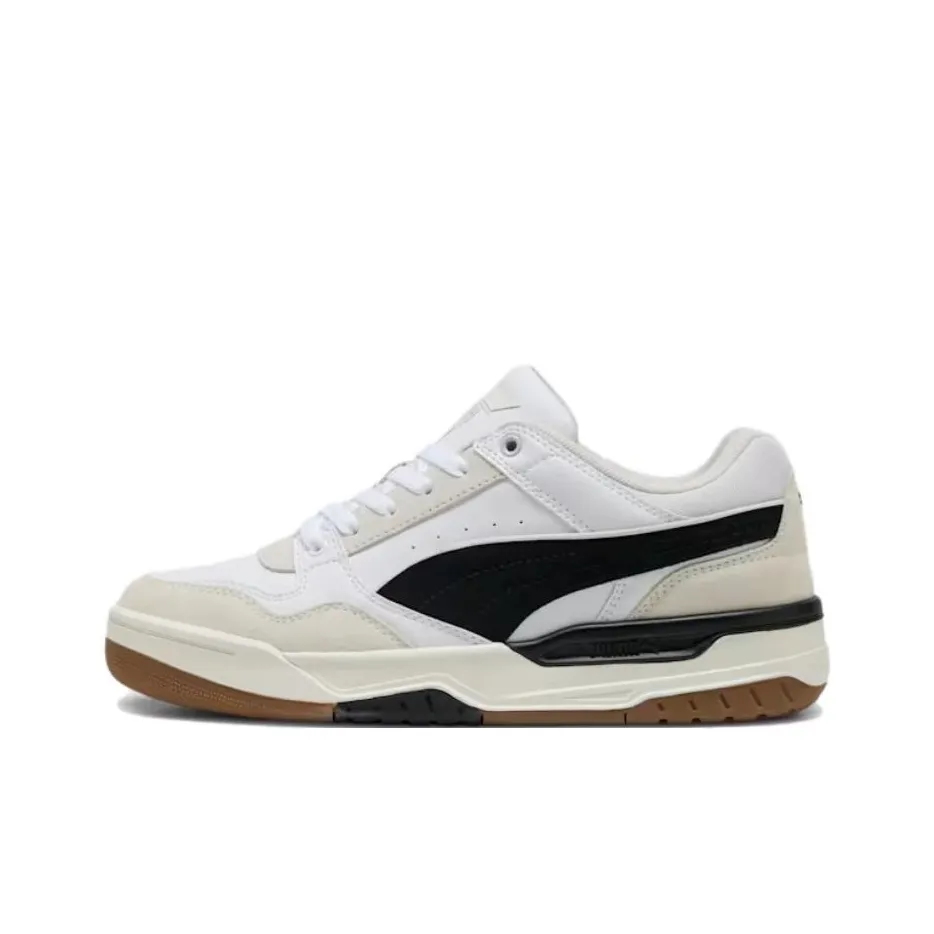 PUMA REBOUND Устойчивые к истиранию Низкие Кроссовки для скейтбординга Унисекс Бежевый Белый Черный