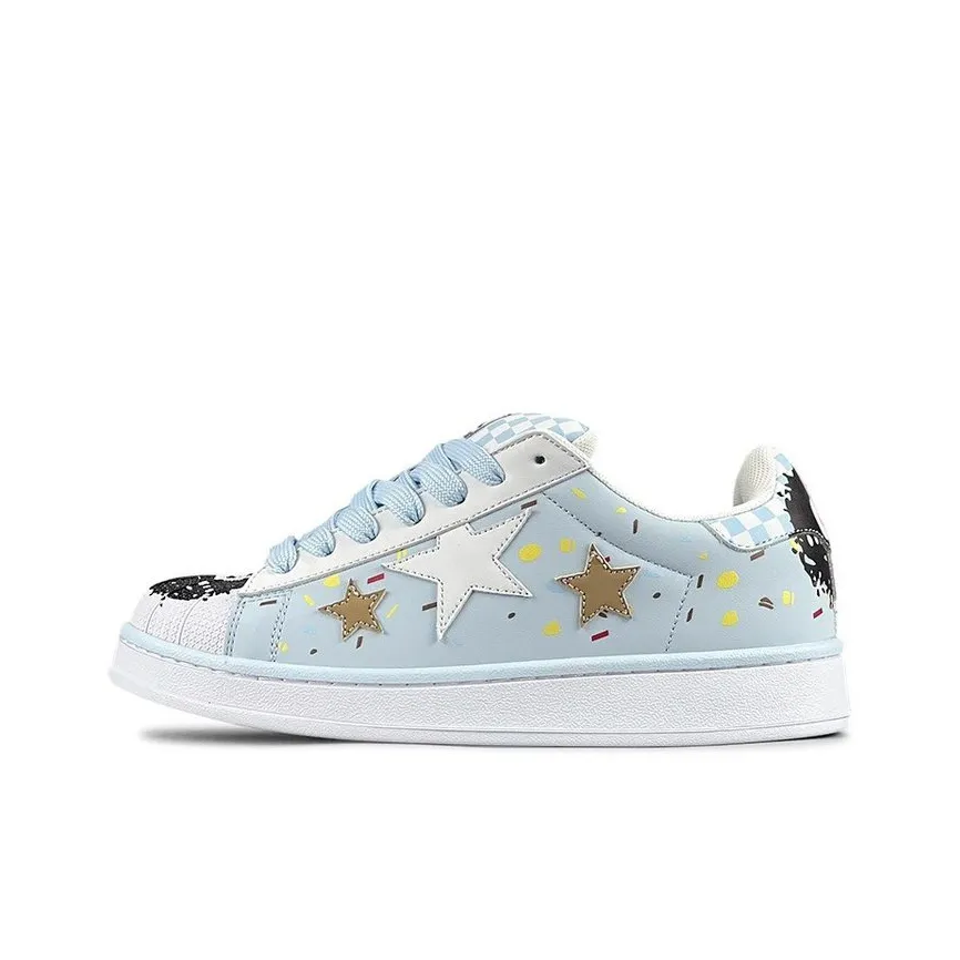 CHERRY&KALIKA Anti Slip And Wear Resistant Lightweight Height Increasing Low Top Skateboard Shoes Women's Ice Cream