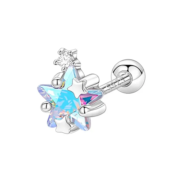 ZANC S925 Silver Earring Post Stud Earrings Women's