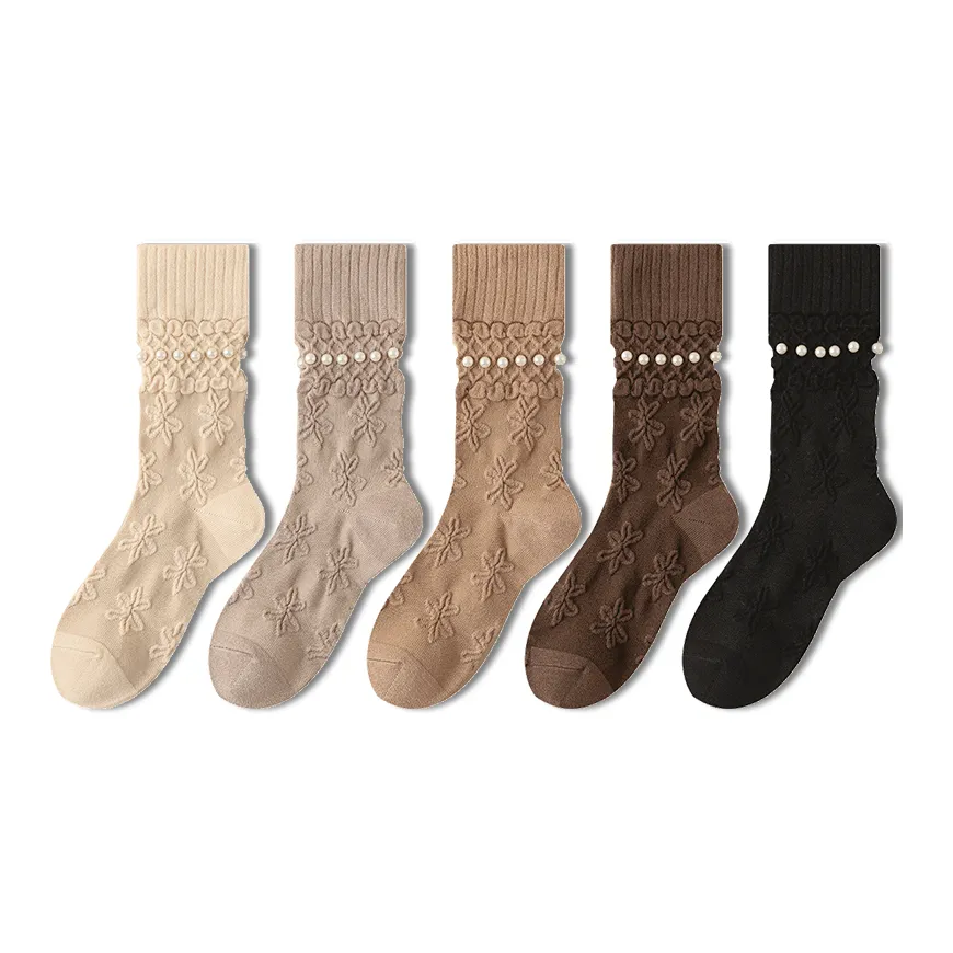 AUGUST Mid Calf Socks Women's 5 Pack Assorted
