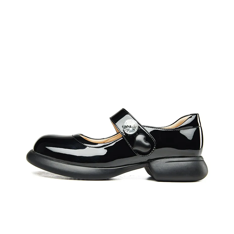 KANGNAI Квадратный каблук Mary Jane обувь 3,2 см женская