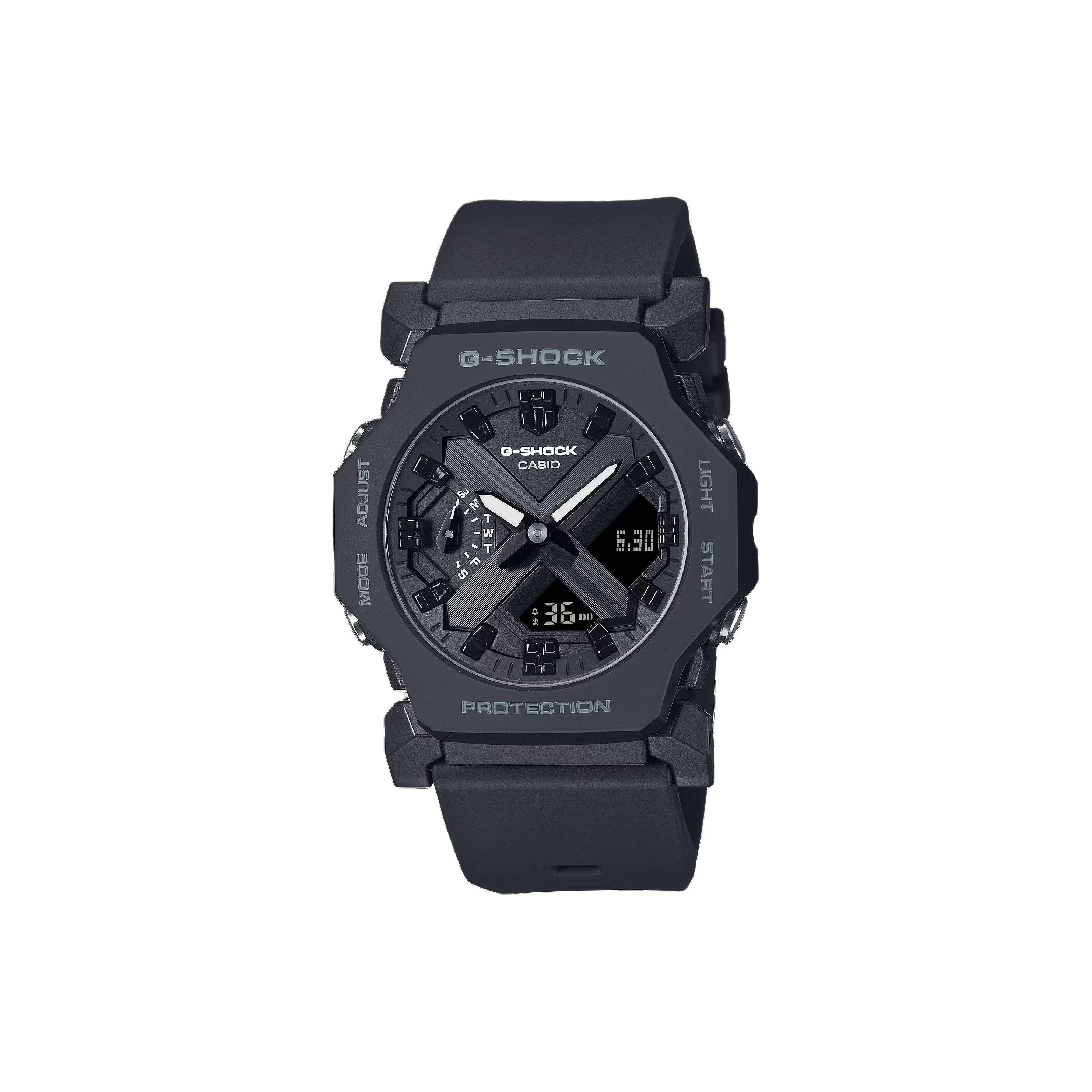 CASIO GA 2300 Collection Кварцевый механизм Смольный ремешок Часы унисекс Черный циферблат