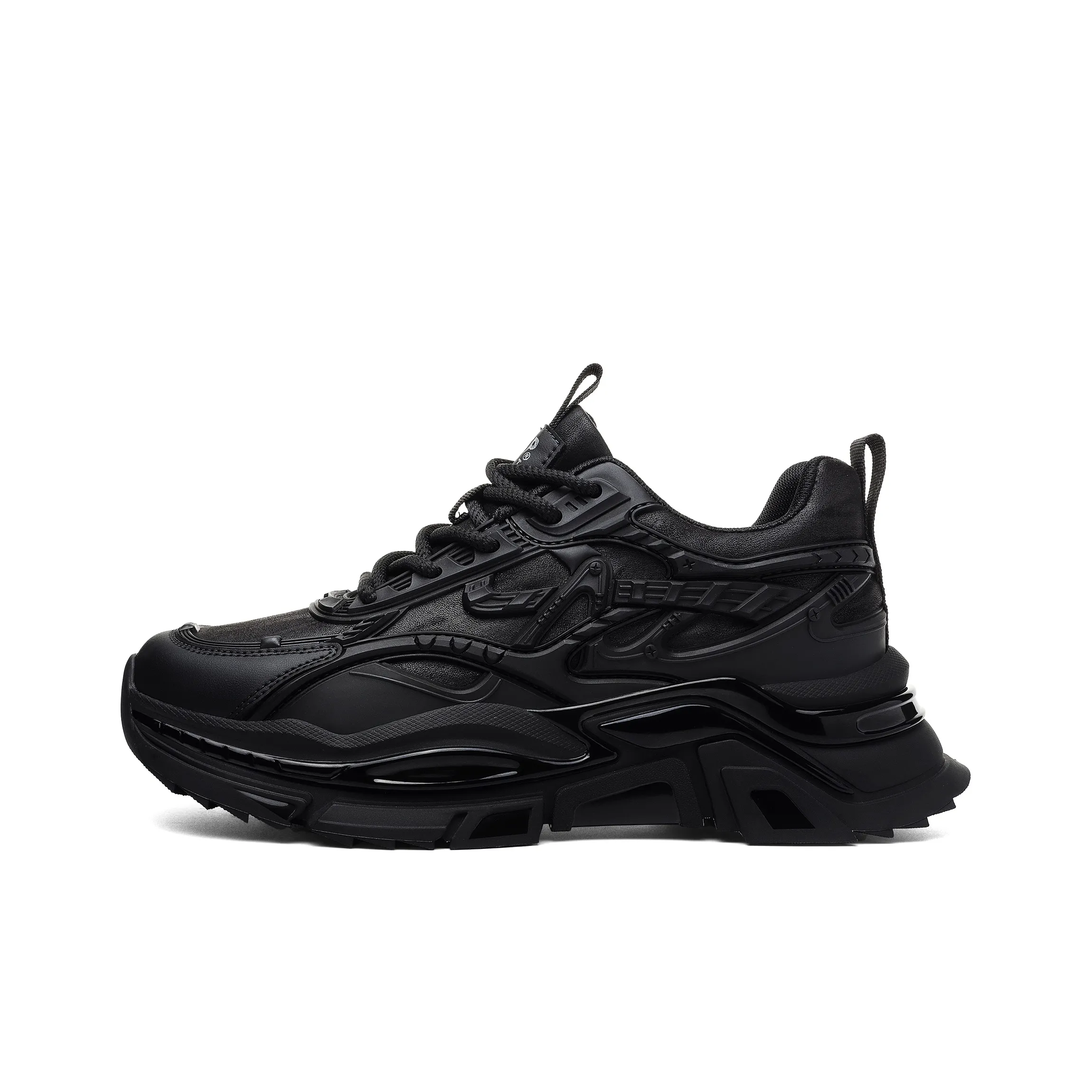 JEEP SPIRIT Low Top Chunky Sneakers Men's Graphite Black