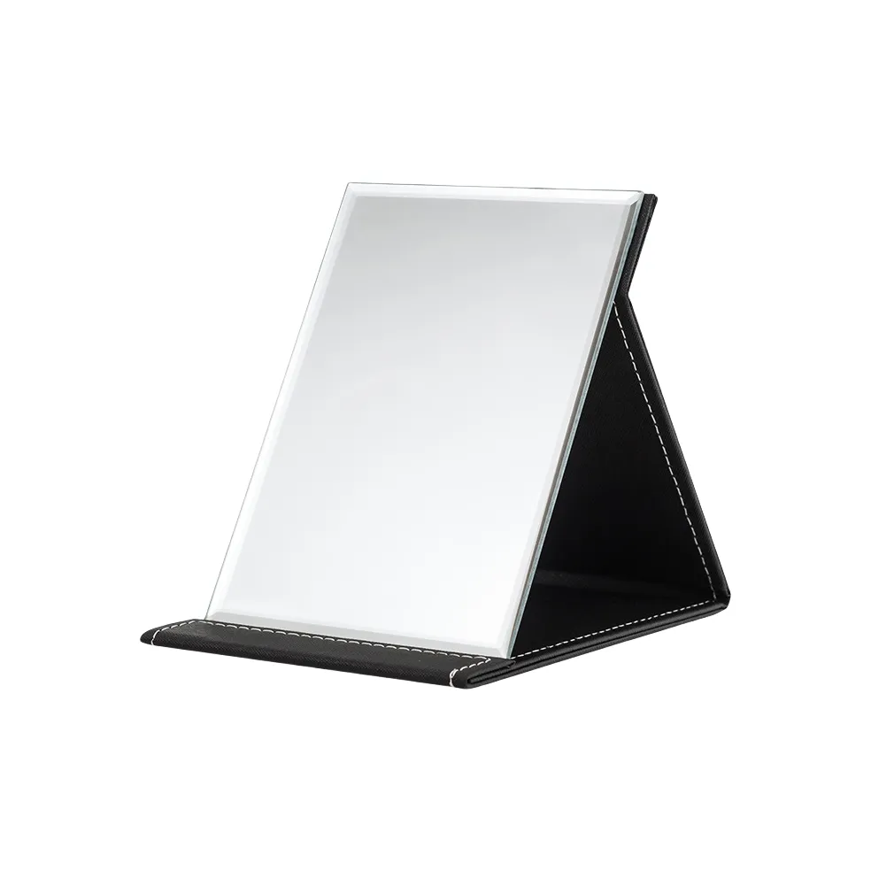 A Few More Cute Foldable Portable High Definition PU Leather Table Large Size Make Up Mirrors Travel Business Unisex