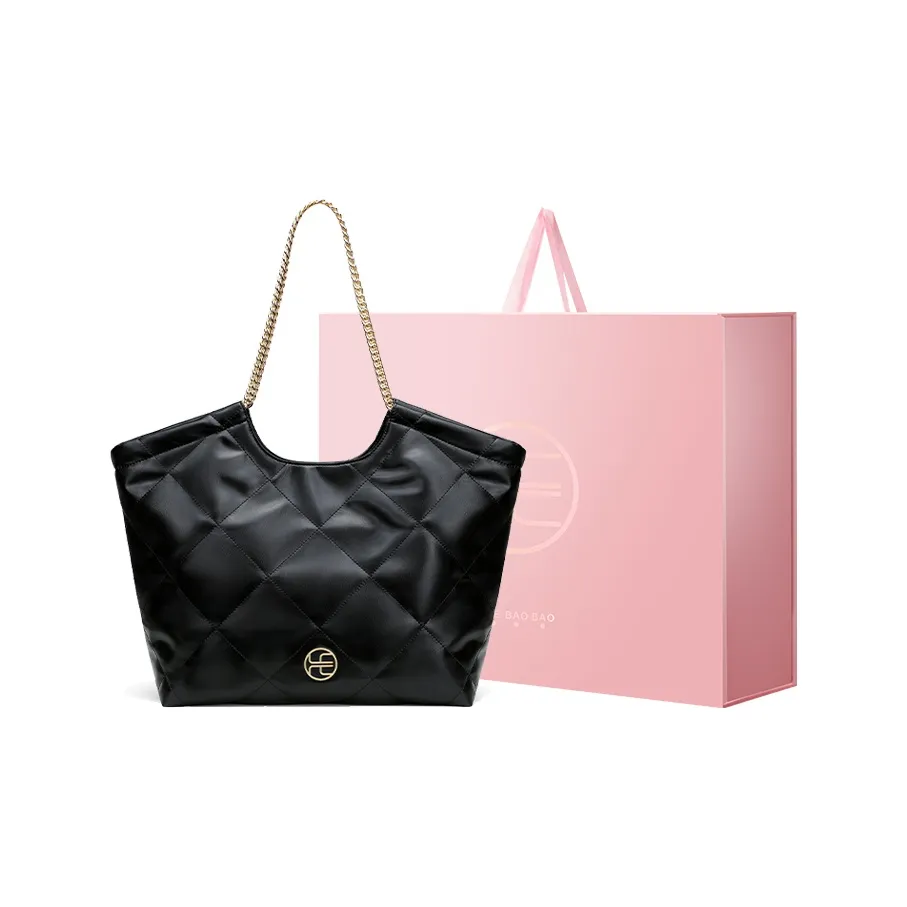 HE BAO BAO ПУ (полиуретан) Сумка-тоут Сумка через плечо Женская Черное Золото