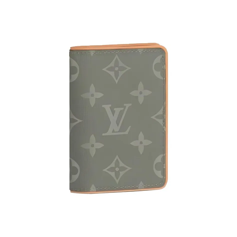LOUIS VUITTON Canvas Wallet Men's Gray