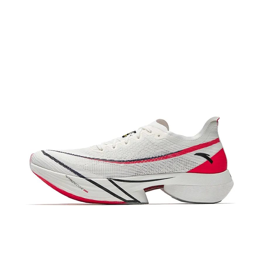 Anta C10 Pro Anti-Slip Wear-Resistant Low-Top Running Shoes Men's White Red Black