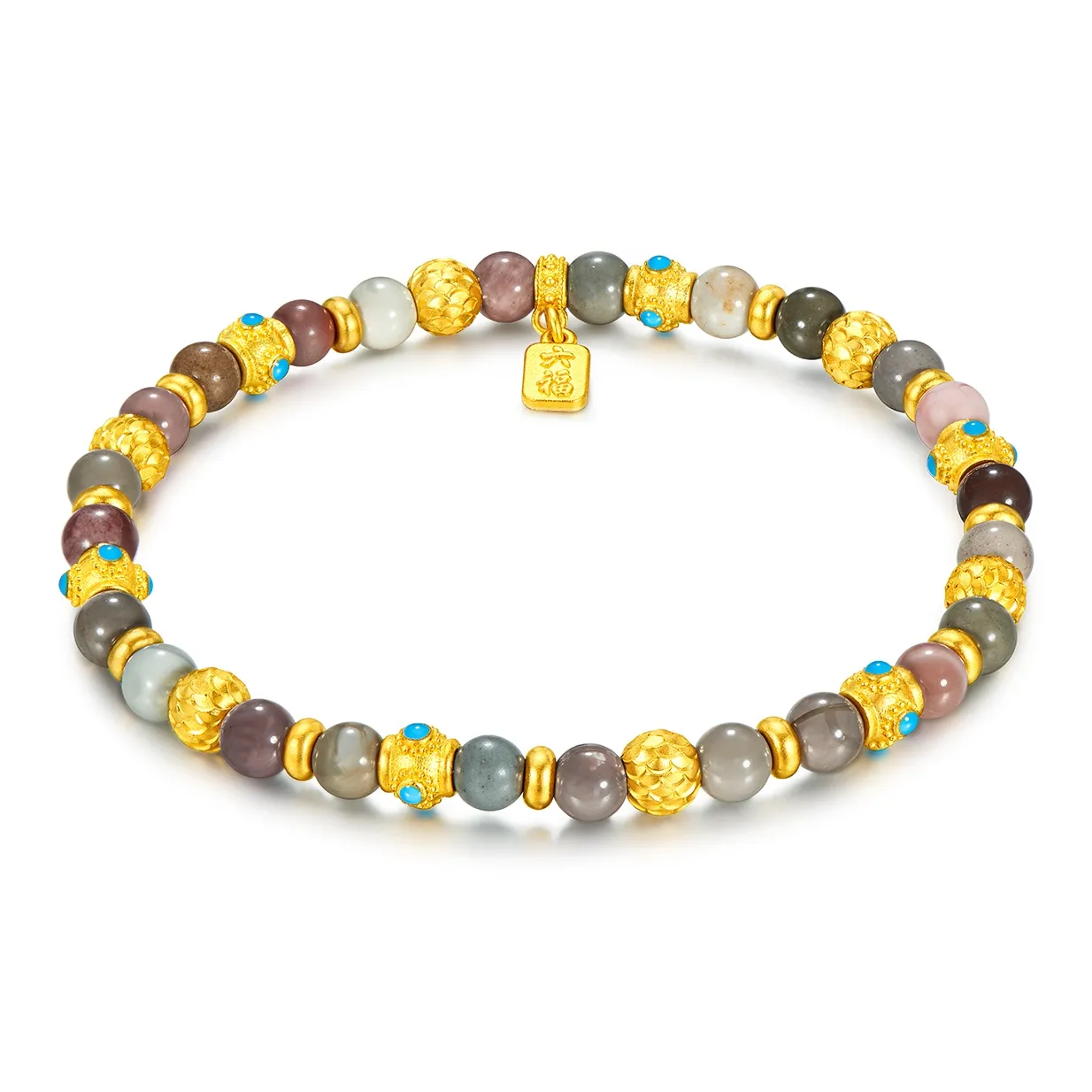 LUKFOOK JEWELLERY Blessing Legacy Collection Dragon Scales Gold Alashan Solid Gold Priced In Gram Bracelets Unisex