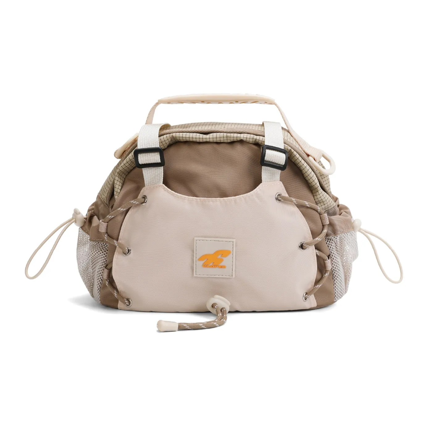 VAOPER Nylon Crossbody Bag Medium Size Unisex Black/Khaki