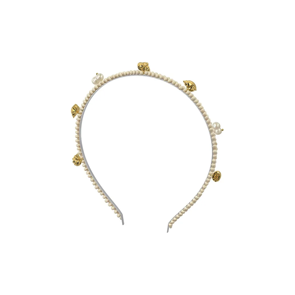 MARSEVEN Copper Gold Plated Stainless Steel Headbands Women's