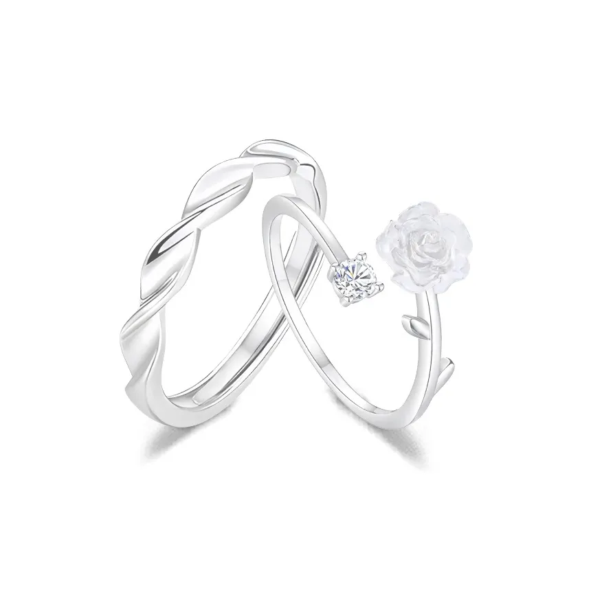 FORCHI Sterling Silver Rings Unisex Anniversary Gift For Women's