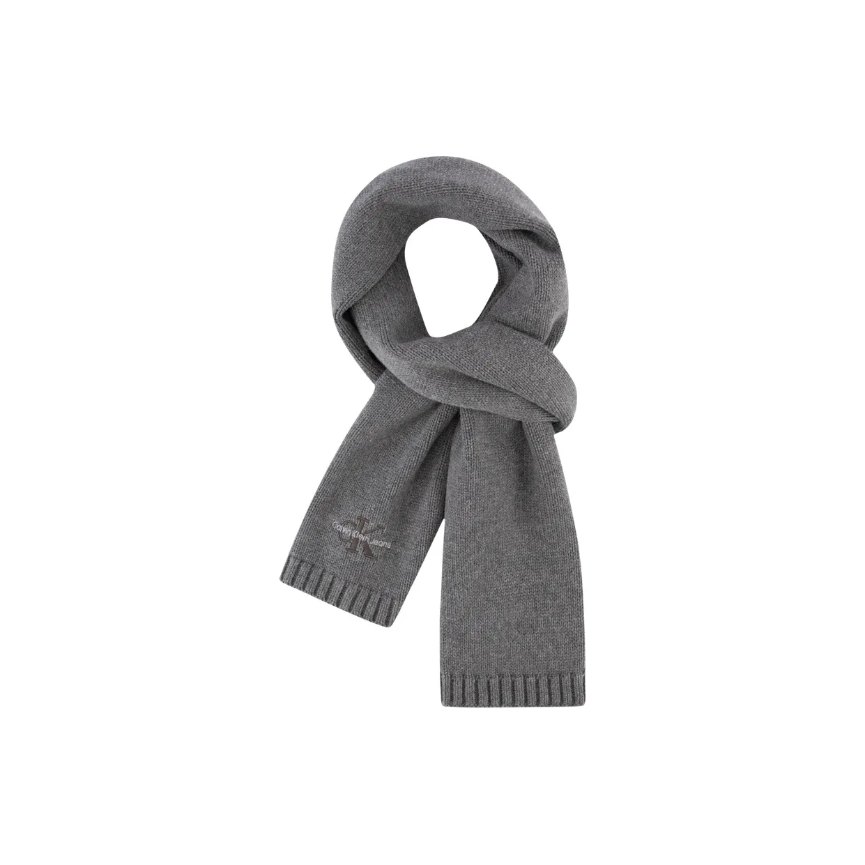 CALVIN KLEIN Cotton Knit Шарфы Унисекс Hero Серый