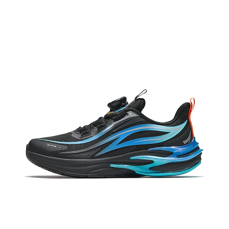 Antakids Flame Lightweight Shock Absorbers Low Top Kids' Running Shoes Black Blue 33 42