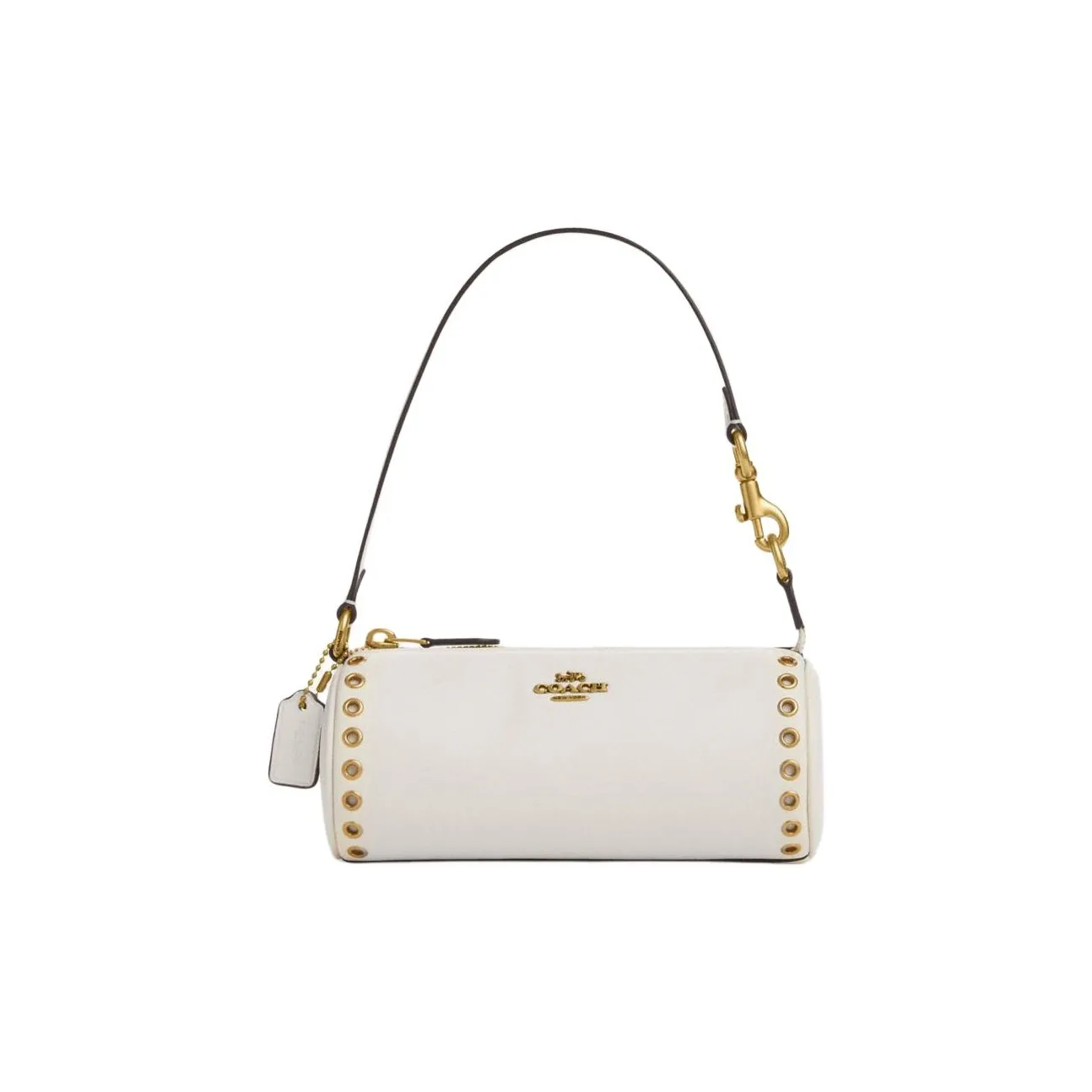 coach Handbag NolitaBarrel Cow Leather Shoulder Bag Small Size Women's Chalk White