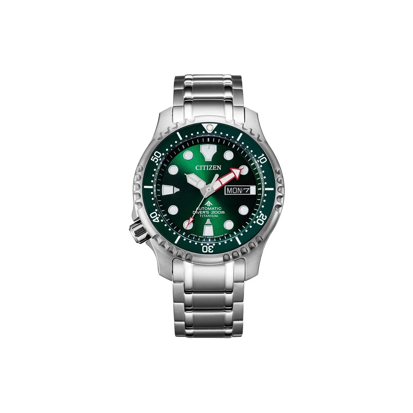 CITIZEN Automatic Mechanical Movement Titanium Strap Watch 42mm Men's Watches Green Dial