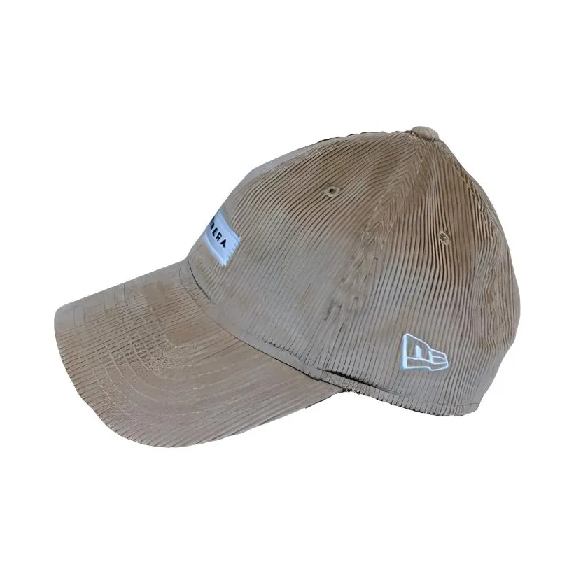 Woven baseball cap with six-panel construction