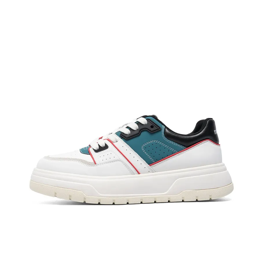 NAVIGARE визуально увеличивает рост Низкие кроссовки для скейтбординга Мужские Белые Яшмовые