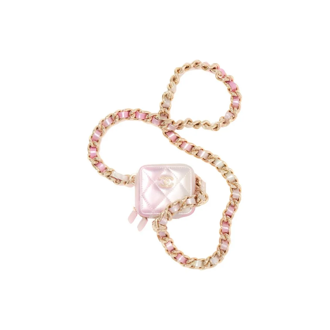 CHANEL Lambskin Clutch, Coin Purse, Shoulder Bag, Crossbody Bag Women's Iridescent Pink