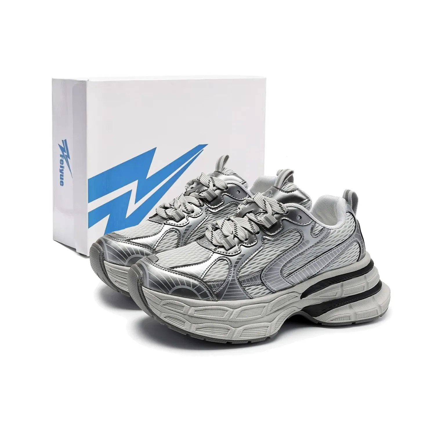 Feiyue Cushioned Wear Resistant Breathable Slip Resistant Low Top Platform Fall And Winter Chunky Sneakers Delhi's