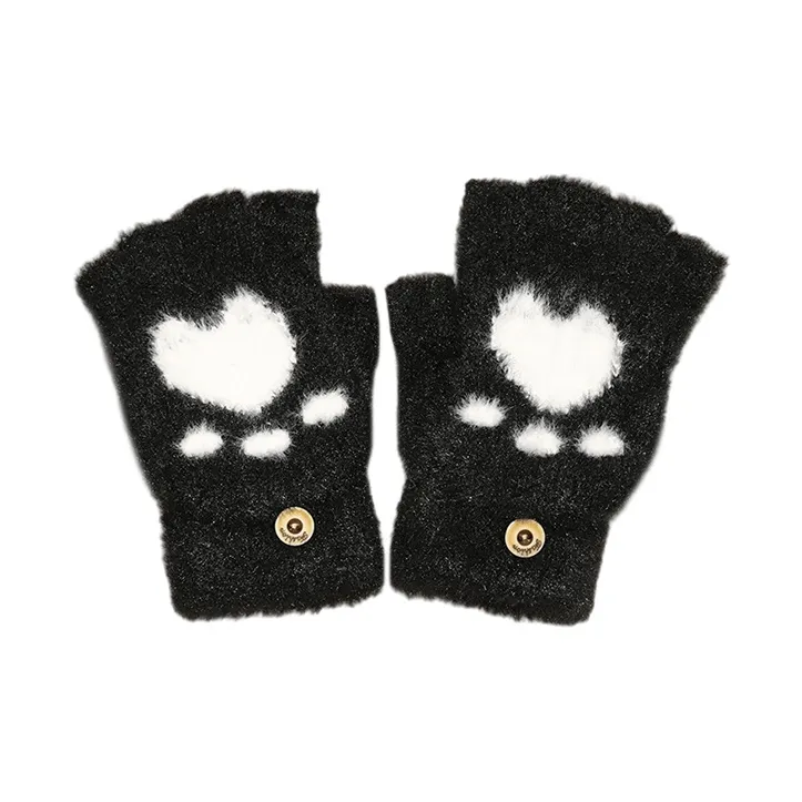 ACUC Вязаные перчатки из норкового меха женские