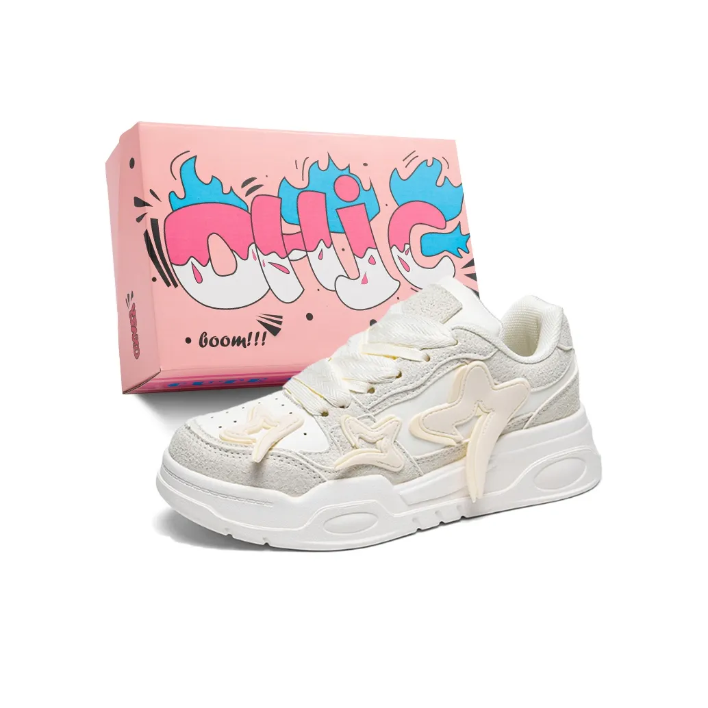 OHJC UNIQUE Цветовой блок Effect Теплоизоляционный Легкий And Дышащий Низкий Топ Скейтборд Кроссовки Женские