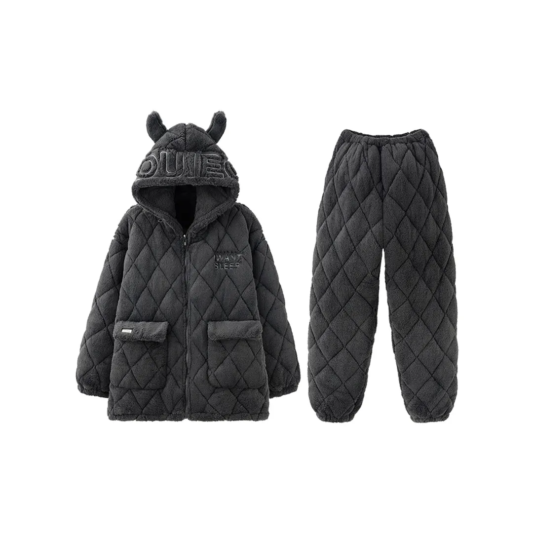 MIOJUER Pajama Set Men's Dark Gray