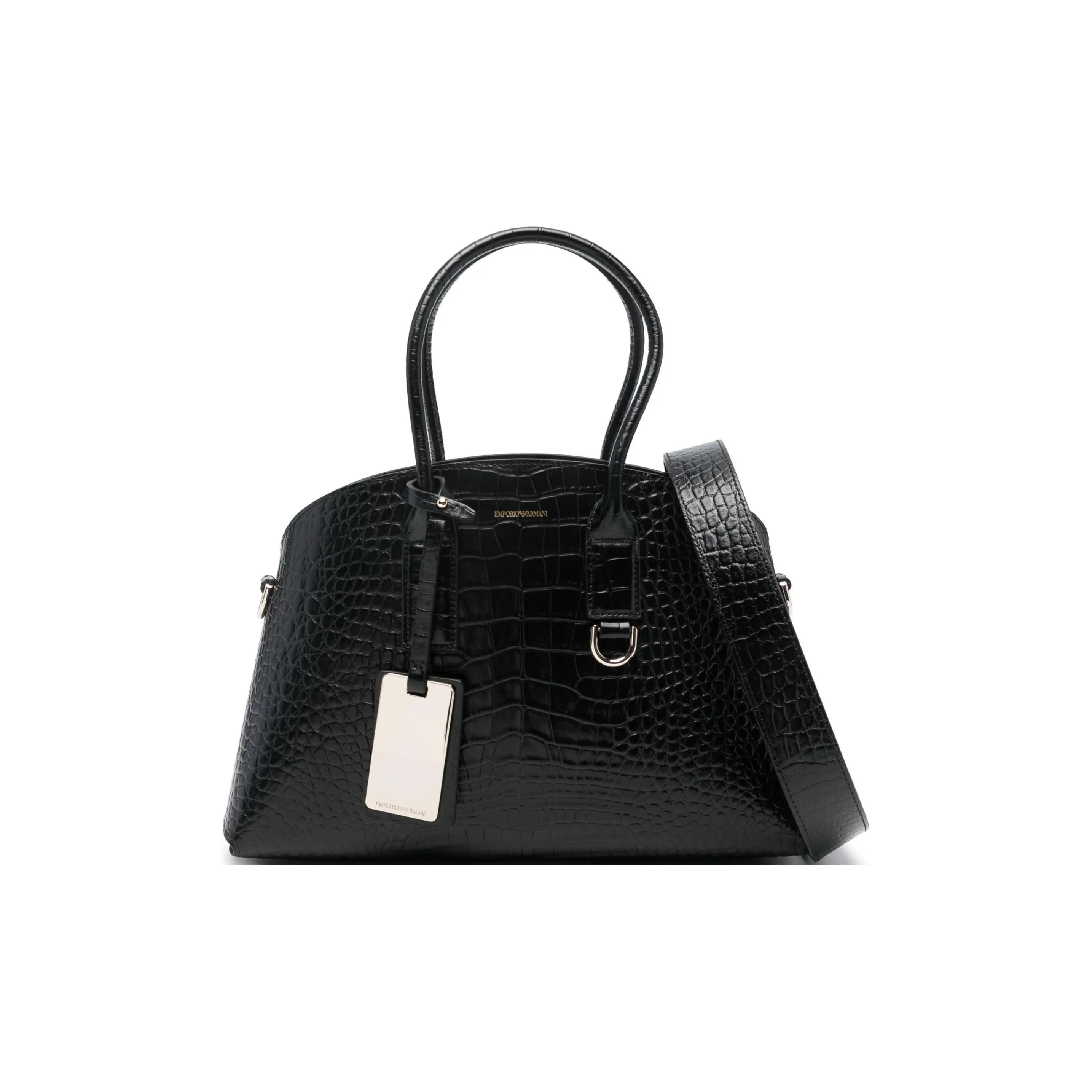 EMPORIO ARMANI Полиуретан Сумка через плечо Сумка среднего размера Женская Черная