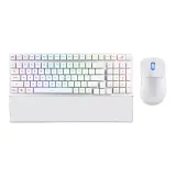 [키보드 & 마우스 세트] PBT 스타일 Warrior 2 RX 98 노와이어 Edition 문라이트 화이트 + 문 칼날 2 ACE 문라이트 화이트