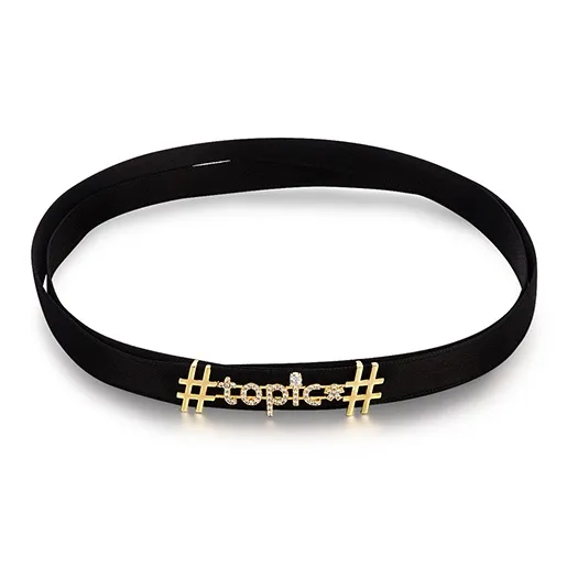 Glam Ever Золотое Покрытие Колье на ключицу Ювелирные украшения Аксессуар Женские Черное Золото