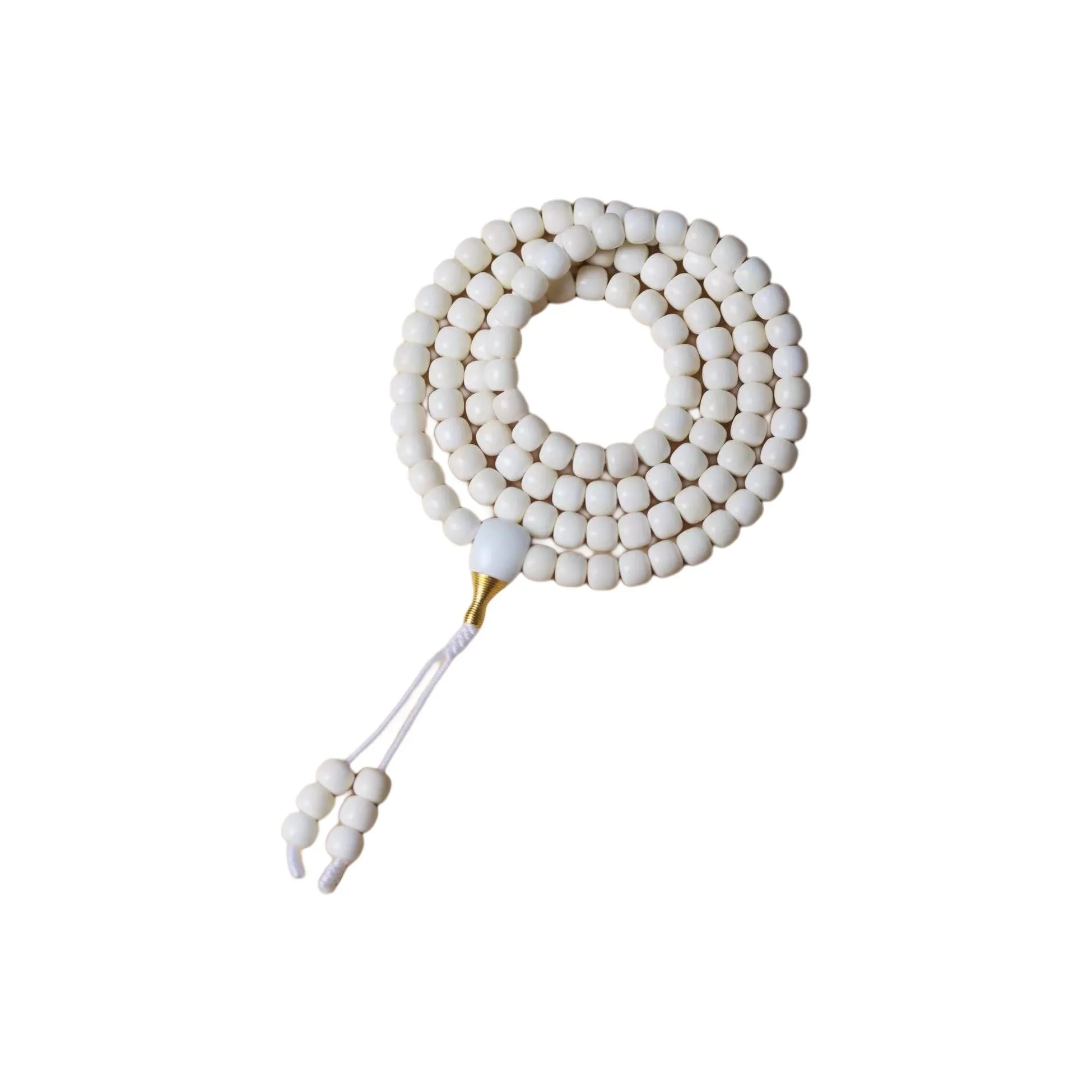 XIAOFENGCHAI White Jade Bodhi Bracelets Unisex