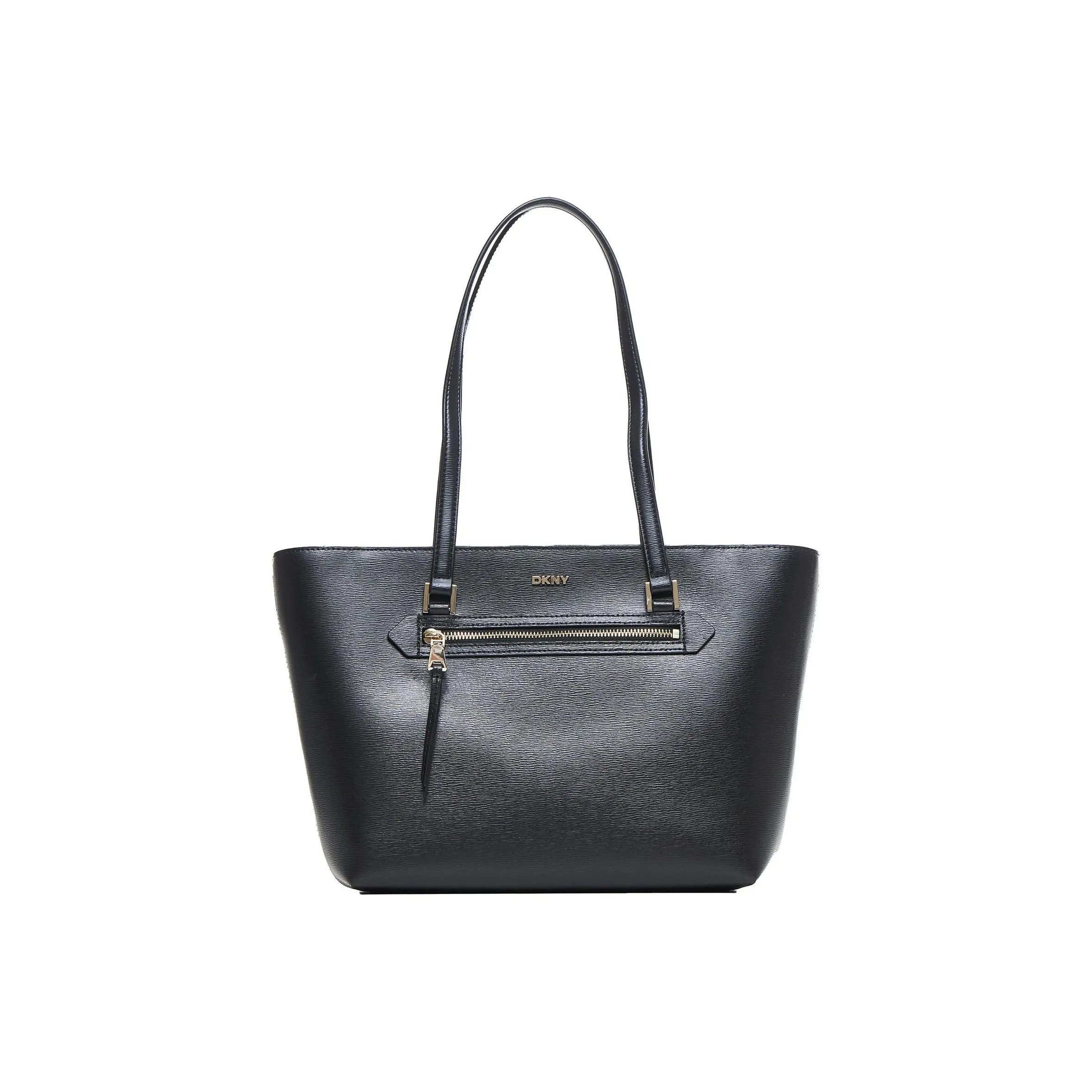 DKNY Cow Leather Tote Bag, Shopping Bag, Shoulder Bag, Handbag Women's Black