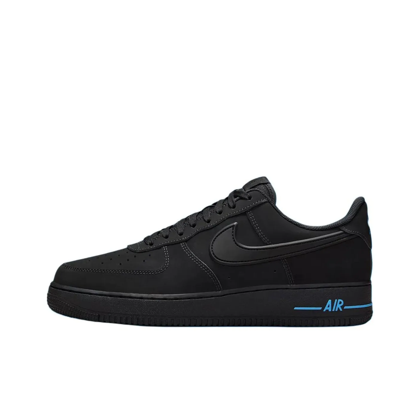 Nike Air Force 1 Anti Slip Wear Resistant Low Top Skateboard Shoes Unisex Black
