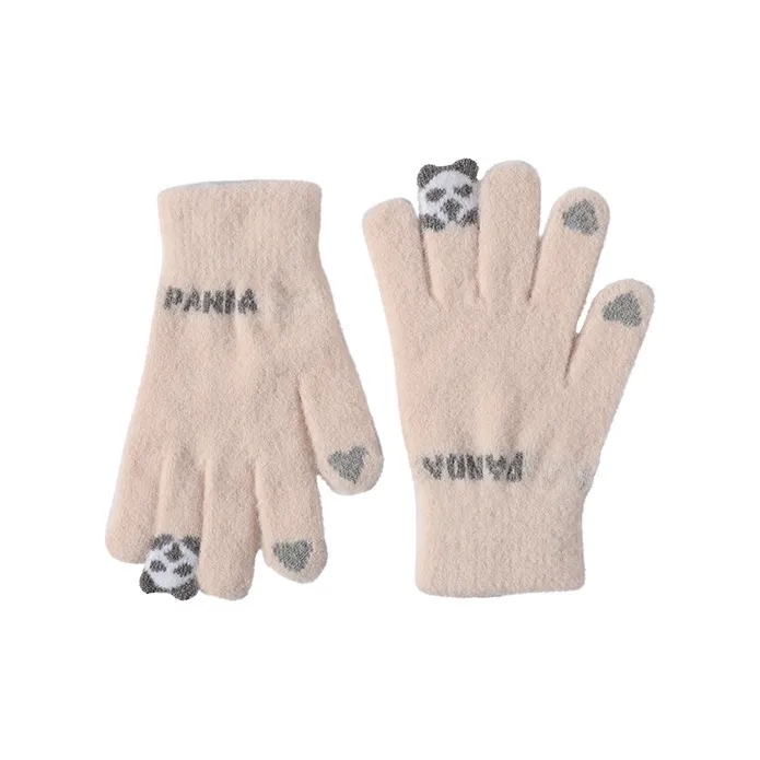 15 MINS 0.9 Bend Mink Fur Knit Gloves Women's