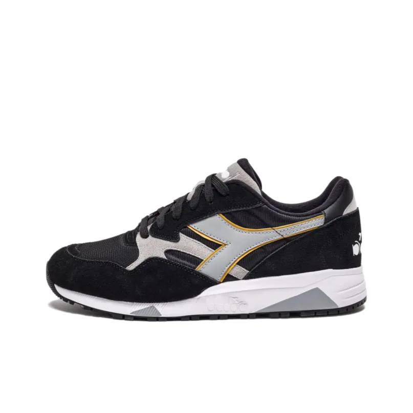 Diadora N902 Anti Slip Wear Resistant Low Top Casual Shoes Unisex Black Gray