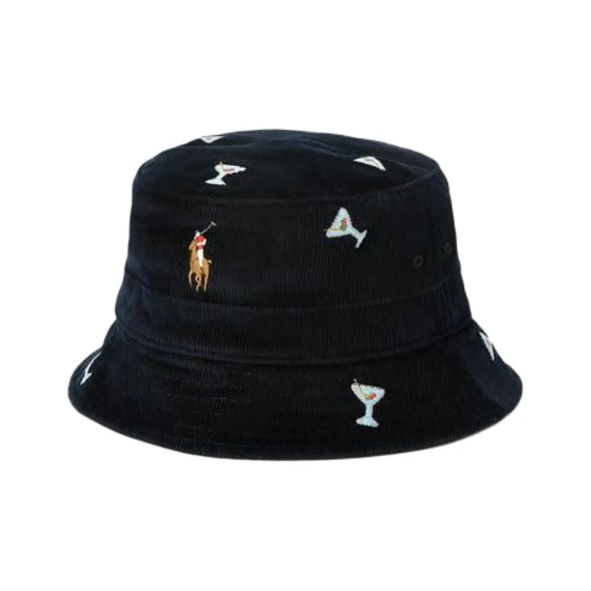 Polo Ralph Lauren Cotton Elastane Blend Bucket Hats Men's Black