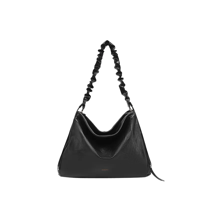 Tanita West Коровья кожа Сумка через плечо Сумка на плечо Большая Женская Черная