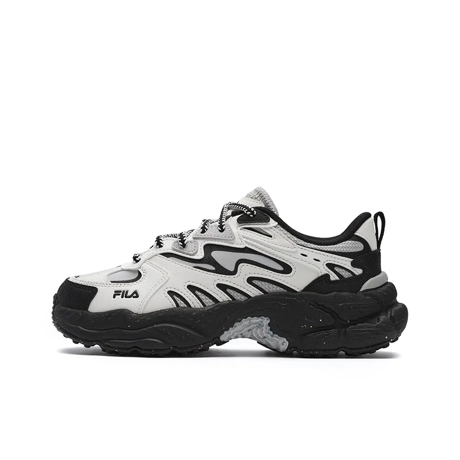 FILA Fern Anti Slip Wear Resistant Low Top Chunky Sneakers Women's White Gray