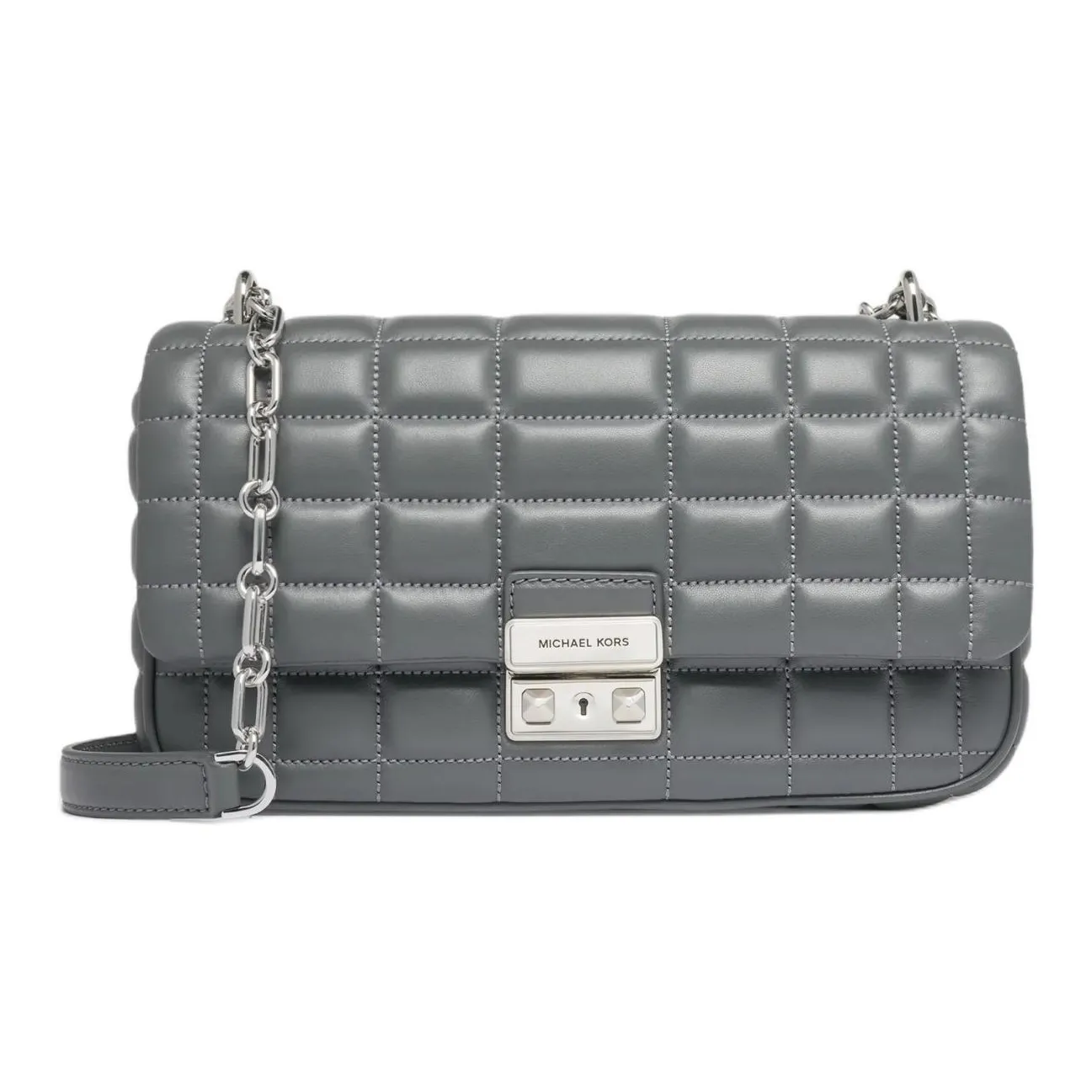 MICHAEL KORS Tribeca Sheepskin Handbag, Shoulder Bag Tubas Women's Stone Gray